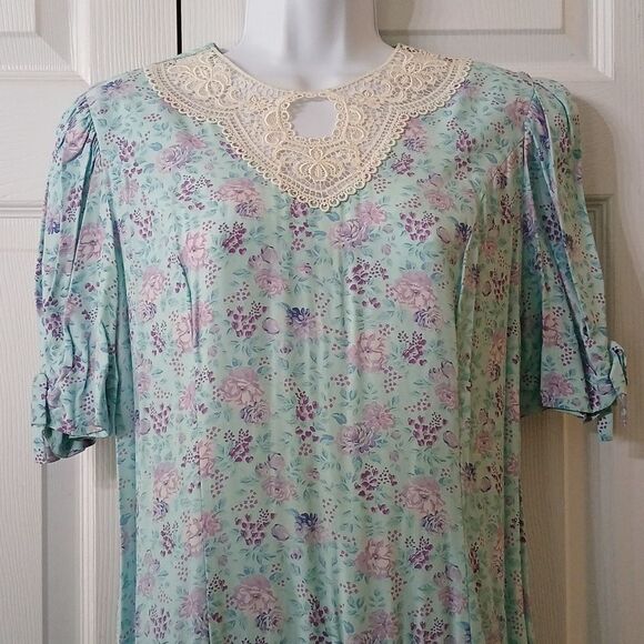 Jane Schaffhausen  Belle France  Petite vintage floral lace dress  Sz 10… - Picture 4 of 10
